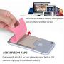Sticky Card Holder Wallet, Pofesun Ultra-Slim Adhesive Silicone Credit Card Holder Wallet Case,Stick-on Sleeve Pocket Compatible for Smartphones/iPhone/Samsung Galaxy(Pink, Purple, Red, Rose, Orange) 