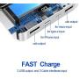 Portable Charger 10000mAh Power Bank,T-CORE Smallest External Battery Lightest Ultra Compact High Speed 2USB Cell Phone Mobile Pack for iPhone Xs X 8 7 6 Samsung Galaxy Note 9 S9 iPad Tablet-Silver