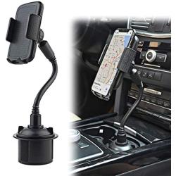 Car Cup Holder Phone Mount, Gresur Adjustable Gooseneck Smart Phone Car Cradle for iPhone 7 7P 8 8P X XS XR/Samsung Galaxy S10 S9 / Huawei Universal Hands Free Phone Holder