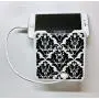 Glamsockets Decorative Wall Mount Surge Protector with 3 Outlets, Dual USB Charging Ports and Phone Holder - USB Charging Center/Multi Function Wall Tap (Damask Provence) Glamsockets Decorative Wall Mount Surge Protector with 3 Outlets, Dual USB Charging Ports and Phone Holder - USB Charging Center/Multi Function Wall Tap (Damask Provence)