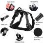 Hikiko Dog Harness No Pull Dog Harness Adjustable Outdoor Metal D Buckle Easy to Control Reflective Oxford Vest for Medium and Large Dogs
