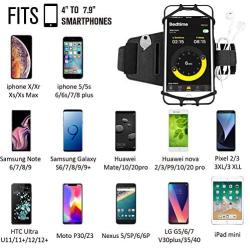 newppon Sports Cellphone Arm Bands : with Key Pocket Holder & 180° Rotatable for Apple iPhone Xs Max XR X 8 7 6 6S Plus Samsung Galaxy S9+ S9 S8 S7 S6 Edge Note 8 Google Pixel LG G6,for Outdoor Gym