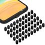 PortPlugs iPhone Dust Plugs (50 Pack), Compatible with iPhone 11, X, XS, XR, 8, 7, 6 Plus, Max, Pro, All New iPhone, iPad Models (Black)
