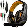 Gaming Headset,DLAND 3.5mm Wired Bass Stereo Noise Isolation Gaming Headphones with Mic for Laptop Computer, Cellphone, PS4 and so on- Volume Control (Black and Orange) Gaming Headset,DLAND 3.5mm Wired Bass Stereo Noise Isolation Gaming Headphones with Mic for Laptop Computer, Cellphone, PS4 and so on- Volume Control (Black and Orange)