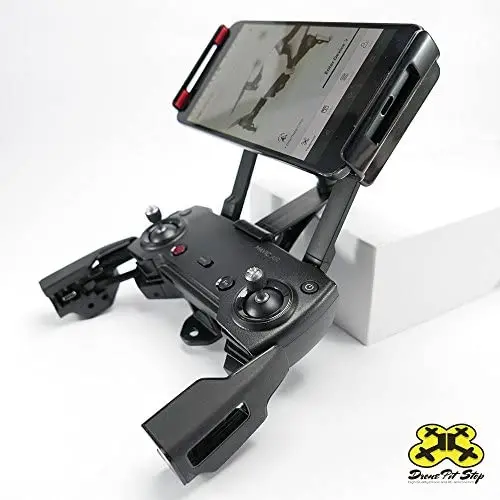 Drone Pit Stop Tablet Holder Adapter for DJI Mavic Pro Platinum, DJI Mavic Air, DJI Mavic 2 Pro and Zoom, and DJI Spark Transmitters | Support 11.5 cm - 18.6 cm Tablets and Phones Drone Pit Stop Tablet Holder Adapter for DJI Mavic Pro Platinum, DJI Mavic Air, DJI Mavic 2 Pro and Zoom, and DJI Spark Transmitters | Support 11.5 cm - 18.6 cm Tablets and Phones