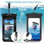 Syncwire Waterproof Phone Pouch [2-Pack] - Universal IPX8 Waterproof Phone Case Dry Bag with Lanyard Compatible with iPhone 11 Pro XS MAX XR X 8 7 6 Plus SE 5s Samsung S10+ and More Up to 7 Inches