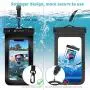 Syncwire Waterproof Phone Pouch [2-Pack] - Universal IPX8 Waterproof Phone Case Dry Bag with Lanyard Compatible with iPhone 11 Pro XS MAX XR X 8 7 6 Plus SE 5s Samsung S10+ and More Up to 7 Inches