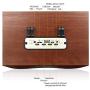 TAMPROAD Desktop Wooden Wireless Bluetooth Portable Speaker with HD Sound and Bass Support Mobile Phone Stand, USB, TF Card, FM Radio, Owl-Shaped Speakers for Camping, Biking, Partying, Travel