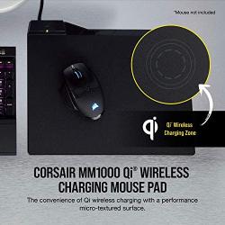 Corsair mm1000 Qi Wireless Charging Mouse Pad - Adapters Included for Most Smartphones including IPhone and Android