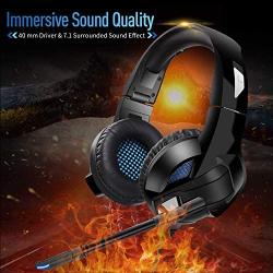 Ceppekyy Gaming Headset Foldable, Noise Canceling Stereo Bass Surround Gaming Headphone with Microphone&Control for PS4, Xbox One, Nintendo Switch, 3.5mm Pin for Smart Phone, Laptops, Tablet, Computer