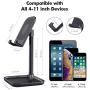 Licheers Cell Phone Stand, Adjustable Phone Stand for Desk Tablet Stand Compatible with iPad, iPhone, Android Smartphone, Nintendo Switch and More 4-11 inch Devices (Blue)