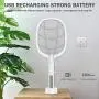 Large Electric Fly Swatter, Rechargeable Bug Zapper Racket, Mosquito Killer Racket for Indoor and Outdoor, 3-Layer Touch Mesh, USB Charge, 21.2''x 8.6'' Large Electric Fly Swatter, Rechargeable Bug Zapper Racket, Mosquito Killer Racket for Indoor and Outdoor, 3-Layer Touch Mesh, USB Charge, 21.2''x 8.6''