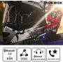 THOKWOK Motorcycle Bluetooth Headset,BT-S3 1000m Helmet Headphones for Snowmobile Motorcycle Bluetooth Communication System Ski Intercom Up to 3 Riders(Boom Microphone, Pack 1)