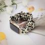 TOYOUTHS Compatible with Apple Watch Band Scrunchies 38mm Cloth Soft Pattern Printed Fabric Wristband Bracelet Women Rose Gold IWatch Cute Elastic Scrunchy Bands 40mm Series 5 4 3 2 1