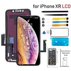 Tapkio for iPhone XR Screen Replacement LCD Display (6.1") Digitizer Touch Screen Assembly Set with Full Repair Tools Kit, Screen Protector, Instructions