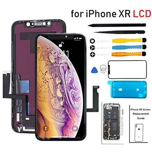 Tapkio for iPhone XR Screen Replacement LCD Display (6.1") Digitizer Touch Screen Assembly Set with Full Repair Tools Kit, Screen Protector, Instructions