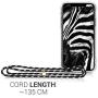 kwmobile Crossbody Case Compatible with Apple iPhone X - Clear Transparent TPU Cell Phone Cover with Neck Cord Lanyard Strap - Transparent/Black/White