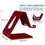 COOLOO Cell Phone Stand,【2 Pack】 Mobile Phone Anti-Skid Holder, Cradle, Dock Compatible Android Smartphone, Phone 11 Pro Xs Max Xr X 8 7 6 6s Plus 5s, Accessories Desk - Red