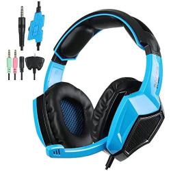 Gaming Headset Compatible PS4 Xbox360 MacBook PC iPhone Smart Phone Laptop iPad iPod Mobilephones, Sades SA-920 Pro Headset with Mic by AFUNTA