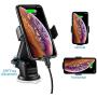 【2020 Version】 Wireless car Charger Mount 10W Qi Fast Charging Auto Clamping Car Mount Phone Holder Compatible iPhone 11 Pro Max/11 Pro/11/XS MAX/XS/XR/X/8P/8 Samsung S10+/ S10/S9+/S9/S8+/S8 (Black)