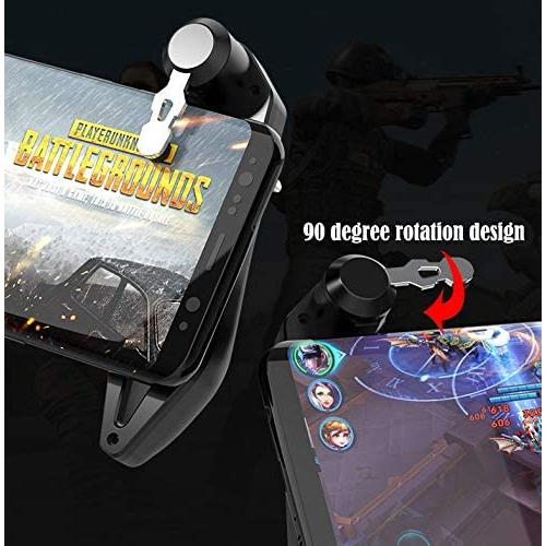 MeterMall Mobile Game Controller Phone Gaming Trigger Fire Button Aim Key Handle Shoot Gamepad for PUBG/Fortnite/Rules of Survival Gaming Electronic Accessories