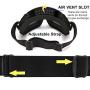 LJDJ Ski Snowboard Goggles - Motorcycle Goggles Winter Snow Outdoor Sports Snowmobile Skating Skiing Tactical Protective Glasses Dirt Bike ATV Motocross Dust-Proof Eyewear for Combat Military Cycling
