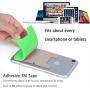 Pofesun Cell Phone Wallet, 3 Pack Cell Phone Stick on Wallet Card Holder Phone Pocket Adhesive Silicone Card Sleeve Compatible for iPhone, Samsung, Android and All Smartphones.(Blue, Pink, Green)