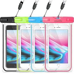 smartlle Waterproof Phone Pouch, Universal Waterproof Phone case, Dry Bag Outdoor Beach Bag for iPhone 11/11 Pro/11 Pro Max/XR/SE/XS/8 7 6S Plus, Samsung Galaxy, and Other Phones Up to 6.9-4 Pack