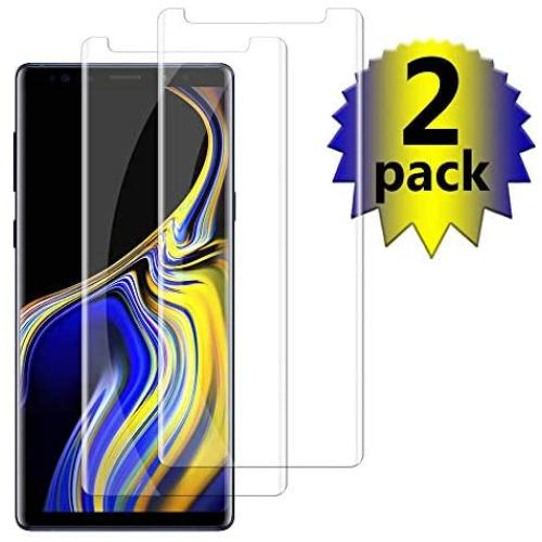 Note 9 Screen Protector Compatible with Galaxy Note 9 2-Pack Tempered Glass Case Friendy No-Bubble Scratch-Resistant Clear