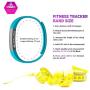 Kids Fitness Tracker Activity Tracker for Kids - Waterproof Smart Watch for Girls Boys Teens Youth Digital Watch Alarm Pedometer Sleep Activity Step Counter Back to School Gift - 2 Bands Aqua Set