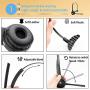DIGMALL Bluetooth 5.0 Headset for Cell Phones, Trucker Wireless Headset w/Mic, Noise Cancelling on-Ear Bluetooth Headphones for Office PC Skype Call Center, 15H Clear Talk & Music Mute On/Off