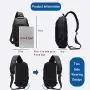 OZUKO Sling Backpack USB Anti-Theft MenS Chest Bag Casual Shoulder Bag