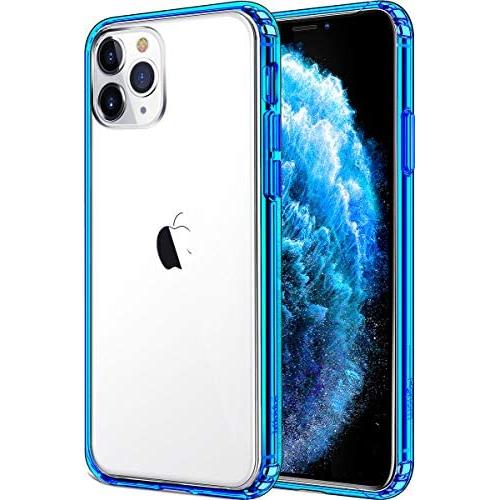 Mkeke Compatible with iPhone 11 Pro Max Case, Clear iPhone 11 Pro Max Cover Shock Absorption Phone Cases 6.5 inch -Blue