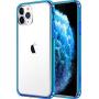 Mkeke Compatible with iPhone 11 Pro Max Case, Clear iPhone 11 Pro Max Cover Shock Absorption Phone Cases 6.5 inch -Blue
