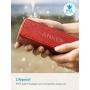 Anker Soundcore 2 Portable Bluetooth Speaker with Better Bass, 24-Hour Playtime, 66ft Bluetooth Range, IPX7 Water Resistance & Built-in Mic, Dual-Driver Wireless Speaker for Beach, Travel, Party- Red