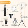 18 Inch Ring Light with Tripod Stand YouTube LED TikTok Ringlight Kit Color Temperature 3200K to 5500K Makeup Ringlights with Phone Holder Remote Carry Bag Camera Cellphone Video Shoot Selfie Portrait