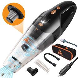 Car Vacuum, JOJOY LUX Portable Car Vacuum Cleaner High Power 5000PA Handheld Vacuum for Wet Dry Use with Stainless Steel HEPA Filter for Quick Car Cleaners