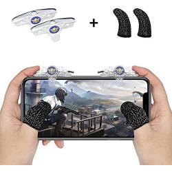 YaLiu Fully Transparent Mobile Game Triggers, Phone Gaming Controller Without Screen Blocking for PUBG/Knives Out/Rules of Servival