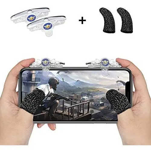 YaLiu Fully Transparent Mobile Game Triggers, Phone Gaming Controller Without Screen Blocking for PUBG/Knives Out/Rules of Servival YaLiu Fully Transparent Mobile Game Triggers, Phone Gaming Controller Without Screen Blocking for PUBG/Knives Out/Rules of Servival