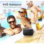 Waterproof Bluetooth Speakers V5.0,Portable Wireless Speaker for Outdoor,10W,10H Playtime,for PC Tablet Laptop Computer,All Andriod iPhone Cell Phone,Perfect for Hiking,Camping,Cyclying Sports (BLACK)
