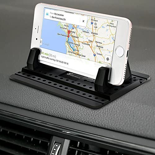 Car Phone Holder, Vansky Silicone Anti-Slip Hands Free Desk Phone Stand Car Phone Mount Compatible with iPhone 11 XR Samsung Huawei Smartphone GPS