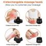 Snailax Cordless Handheld Back Massager - Rechargeable Percussion Massage with Heat, Deep Tissue Massager for Neck Shoulder Waist Leg Foot Back Pain Relief, Portable Wand Massager for Full Body