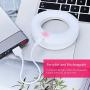 Selfie Ring Light, YBLNTEK Led Circle Light Cell Phone Ring Light Clip Rechargeable Ring Light with 40 LEDs for Phone Camera Photography Video