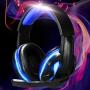 DSstyles Wireless Cell Phone headsets Wired Gaming Headset Deep Bass Game Earphone Computer Headphones with Microphone LED Light for Computer PC