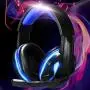 DSstyles Wireless Cell Phone headsets Wired Gaming Headset Deep Bass Game Earphone Computer Headphones with Microphone LED Light for Computer PC DSstyles Wireless Cell Phone headsets Wired Gaming Headset Deep Bass Game Earphone Computer Headphones with Microphone LED Light for Computer PC