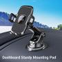 TORRAS Adhesive Sticky Pad Mounting Disk for Car Dashboard, Suction Cup Pad for Cell Phone Holder Car Mount with 90mm Diameter-One Pack