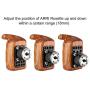 NICEYRIG Rosette Wooden Handle Grip (M6 Thread Diameter 31.8mm) Applicable Nikon Compatible with Canon Camera Cage Shoulder Mount Support Rig (Left Side)