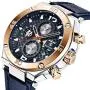 BENYAR Men Watch Quartz Chronograph Date 3ATM Waterproof Watches Business Sport Design Leather Strap Wrist Watch for Men Father BENYAR Men Watch Quartz Chronograph Date 3ATM Waterproof Watches Business Sport Design Leather Strap Wrist Watch for Men Father