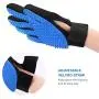 Pet Grooming Glove,Gentle Deshedding Brush Glove Efficient Pet Hair Remover Mitt,Enhanced Five Finger Design,Breathable & Comfortable for Dog,Cat,Horses with Long/Short Fur,1 Pair