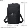 Sentient Wolf Water-Resistant Oxford Fabric Multifunction Phone Bag One Shoulder Phone Waist Bag Diagonal Cross Bag Smart Phone Case Outdoor Bag